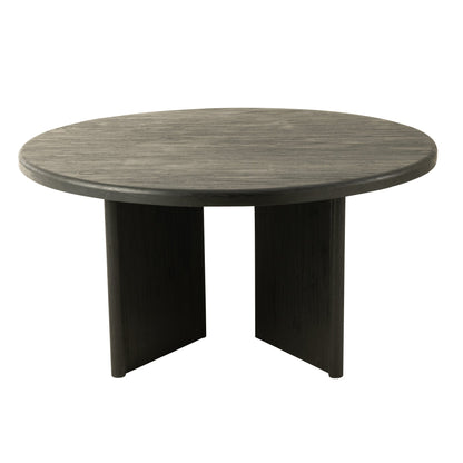 Tafel Rond Teak Hout Zwart J-Line