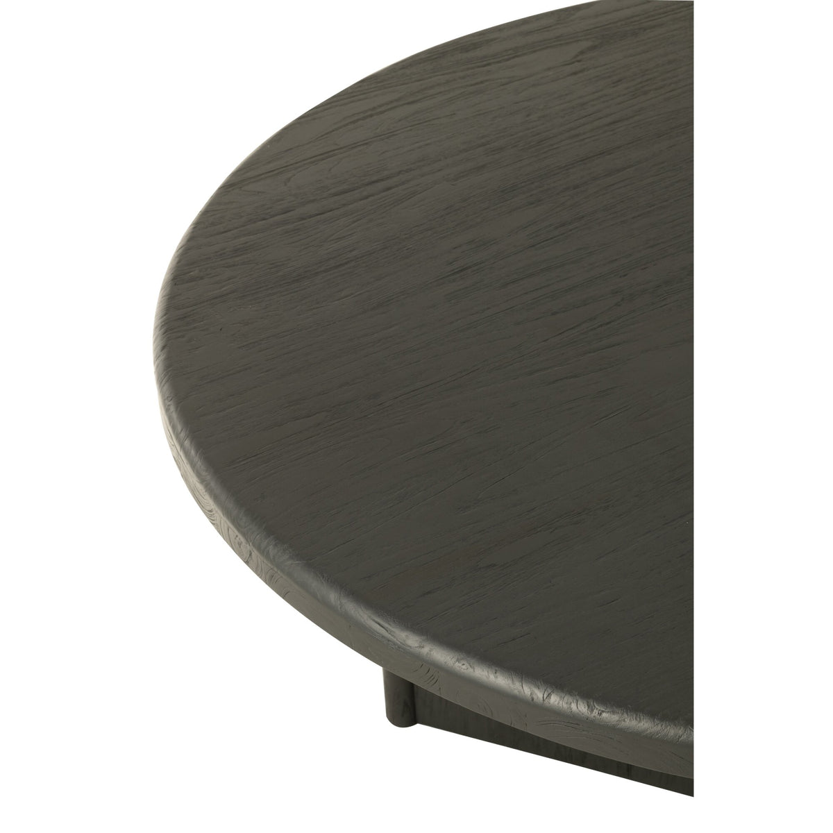 Tafel Rond Teak Hout Zwart J-Line