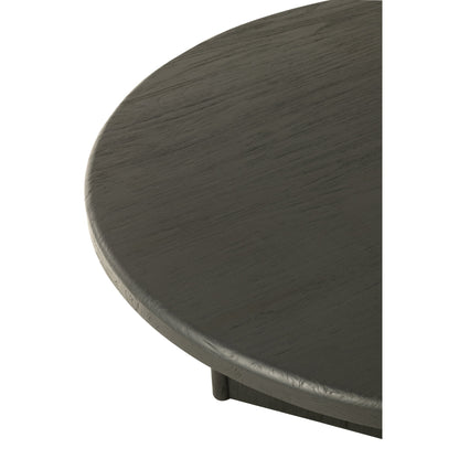 Tafel Rond Teak Hout Zwart J-Line