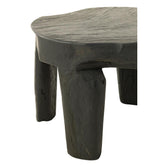 Tafel Rond Teak Hout Zwart Set van 2