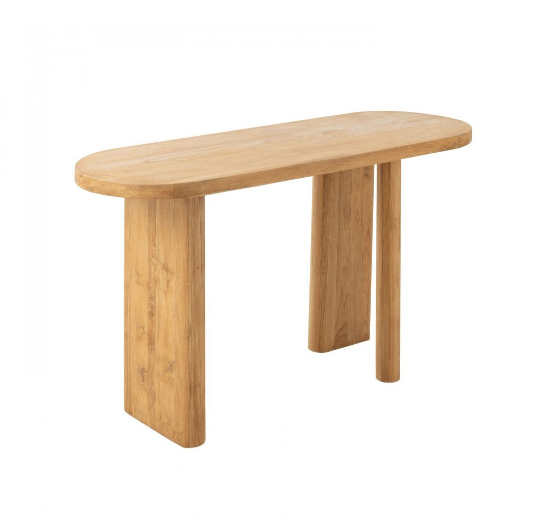 Tafel Teak Hout Naturel - Sidetable - J-Line - livinglovely.nl