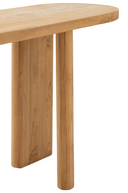 Tafel Teak Hout Naturel - Sidetable - J-Line - livinglovely.nl