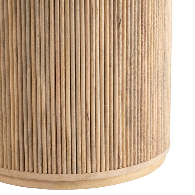 Tafel Vincent Mangohout Naturel Large Ø120cm J-Line - Eetkamertafel - J-Line - livinglovely.nl