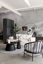 Tafel Vincent Mangohout Zwart Medium - Salontafel - J-Line - livinglovely.nl