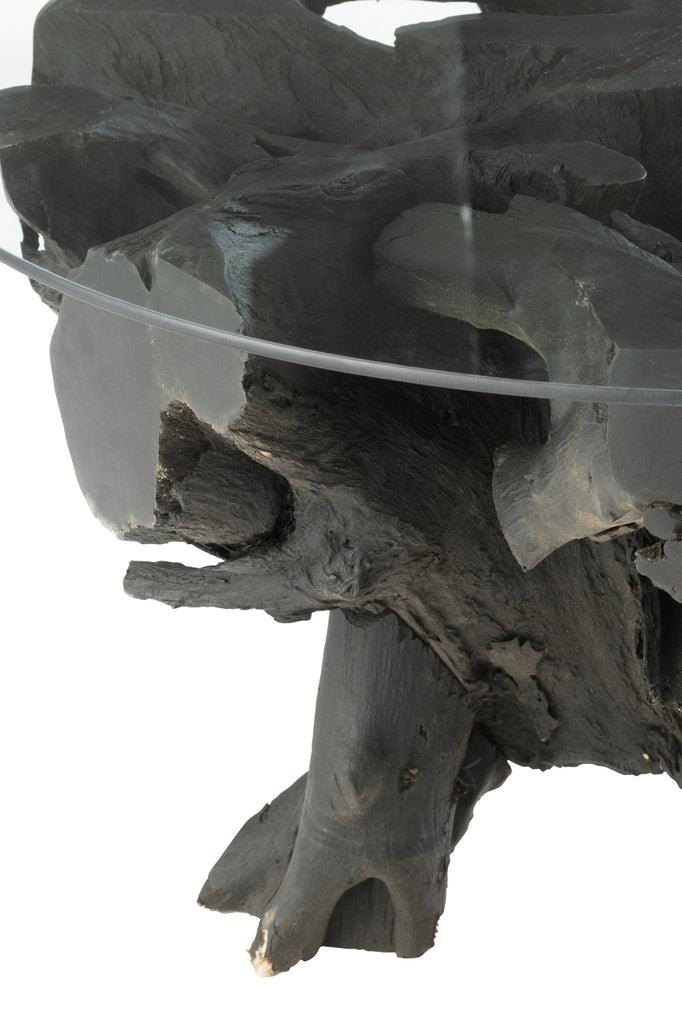 Tafel Wortels Hout Zwart - Salontafel - J-Line - livinglovely.nl