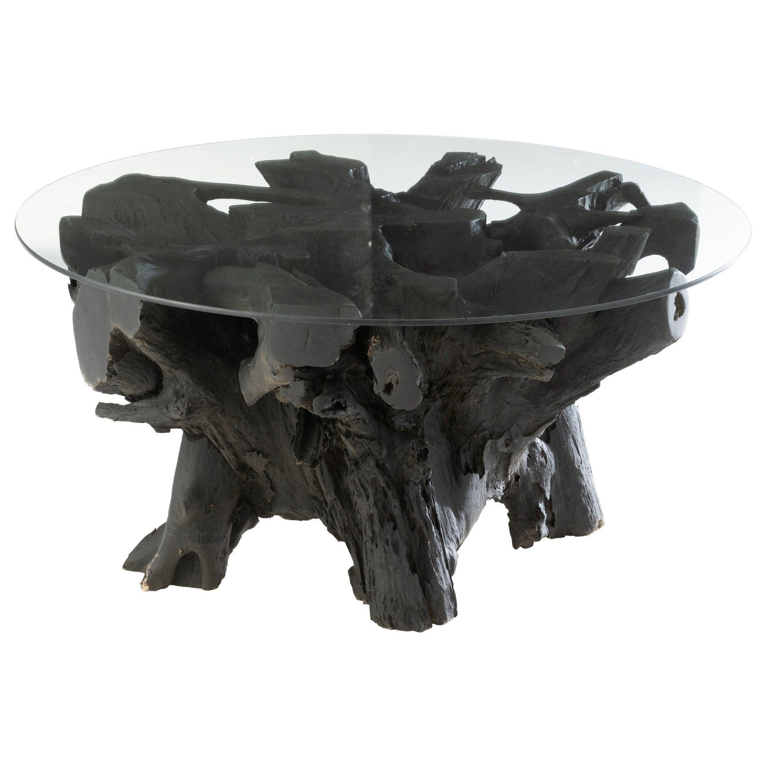 Tafel Wortels Hout Zwart - Salontafel - J-Line - livinglovely.nl