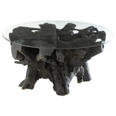 Tafel Wortels Hout Zwart - Salontafel - J-Line - livinglovely.nl