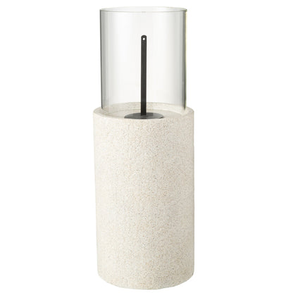 Tafelhaard Bio-Ethanol Rond Grijs Ø23x65cm