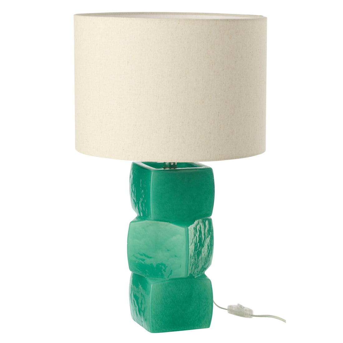 Tafellamp 3 Kubussen Glas Donkergroen J-Line
