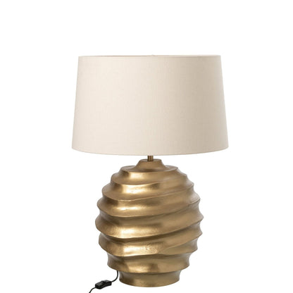 Tafellamp Aluminium Goud van J-Line, goudkleurige tafellamp van aluminium