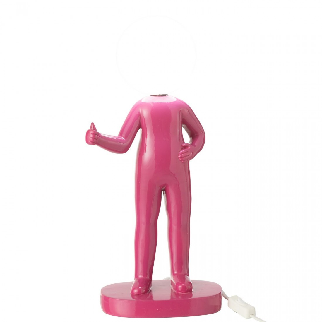 Tafellamp Duim Hars Fuchsia - Tafellamp - J-Line - livinglovely.nl