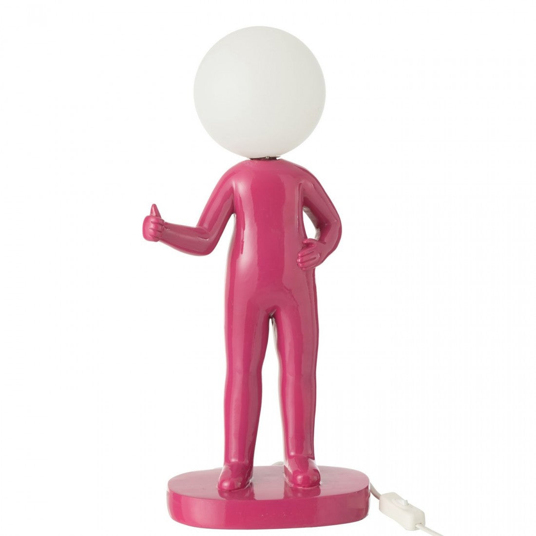 Tafellamp Duim Hars Fuchsia - Tafellamp - J-Line - livinglovely.nl