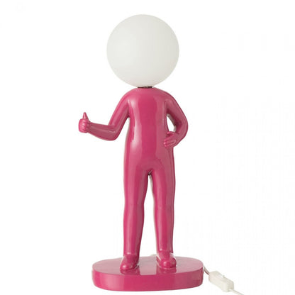 Tafellamp Duim Hars Fuchsia - Tafellamp - J-Line - livinglovely.nl