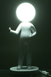 Tafellamp Duim Hars Wit - Tafellamp - J-Line - livinglovely.nl