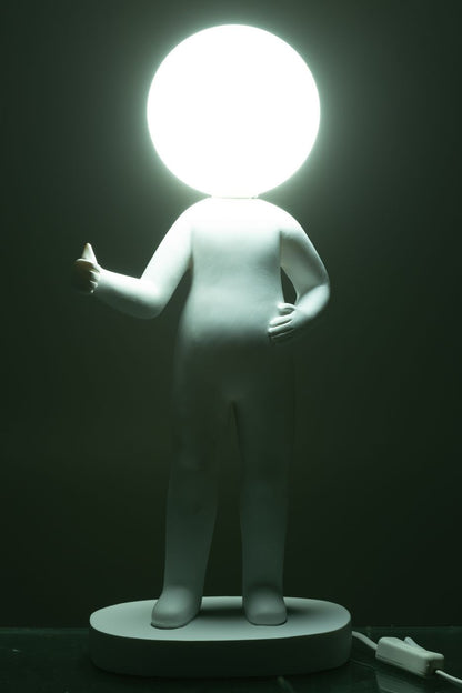 Tafellamp Duim Hars Wit - Tafellamp - J-Line - livinglovely.nl