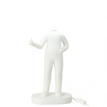 Tafellamp Duim Hars Wit - Tafellamp - J-Line - livinglovely.nl