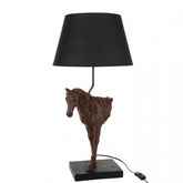 Tafellamp Paardenvoorkant Polyresin Donkerbruin J-Line