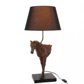 Tafellamp Paardenvoorkant Polyresin Donkerbruin J-Line