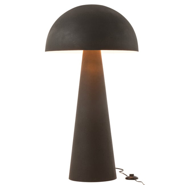 Tafellamp Paddenstoel Metaal Mat Zwart Extra Large - Tafellamp - J-Line - livinglovely.nl
