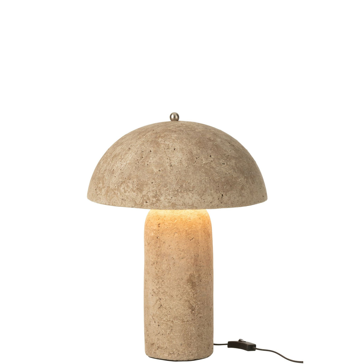 Tafellamp Paddenstoel Papier Mache Beige J-Line