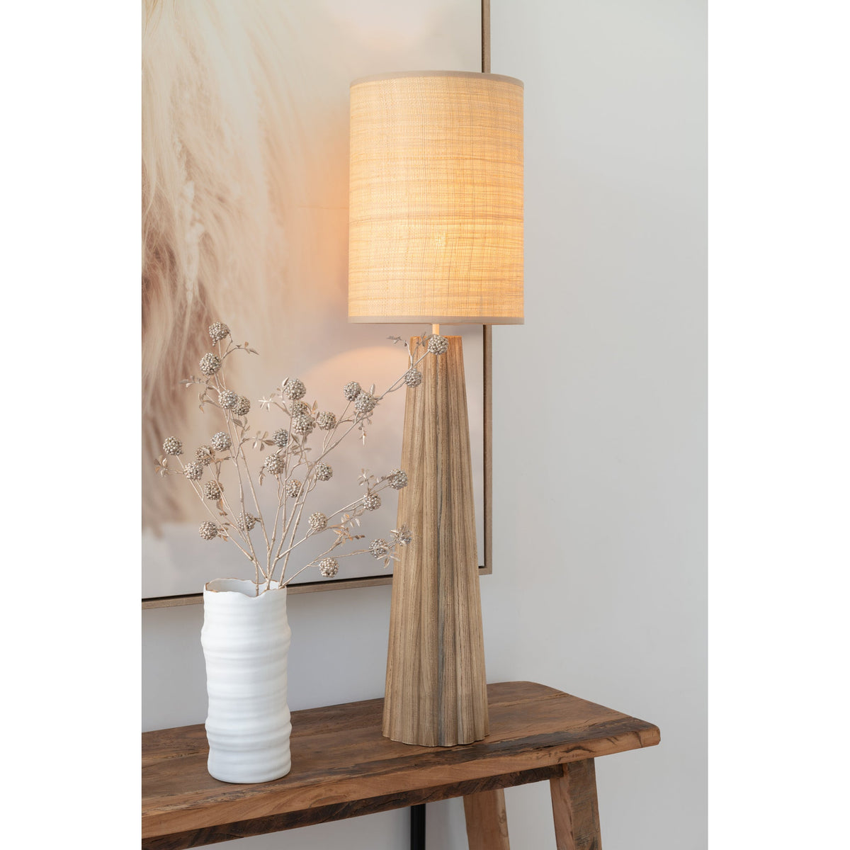 Tafellamp Paraplu Hout Naturel Small J-Line