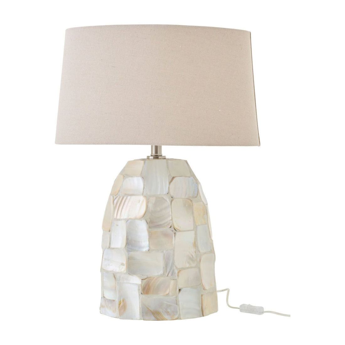 Tafellamp Pareleffect Schelp Gebroken Wit/Lichtbeige J-Line