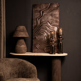 Tafellamp Peake Bruin Mangohout Large PTMD - Tafellamp - PTMD - livinglovely.nl