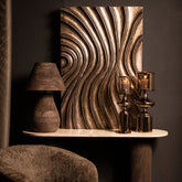 Tafellamp Peake Bruin Mangohout Small PTMD - Tafellamp - PTMD - livinglovely.nl