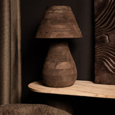 Tafellamp Peake Bruin Mangohout Small PTMD - Tafellamp - PTMD - livinglovely.nl