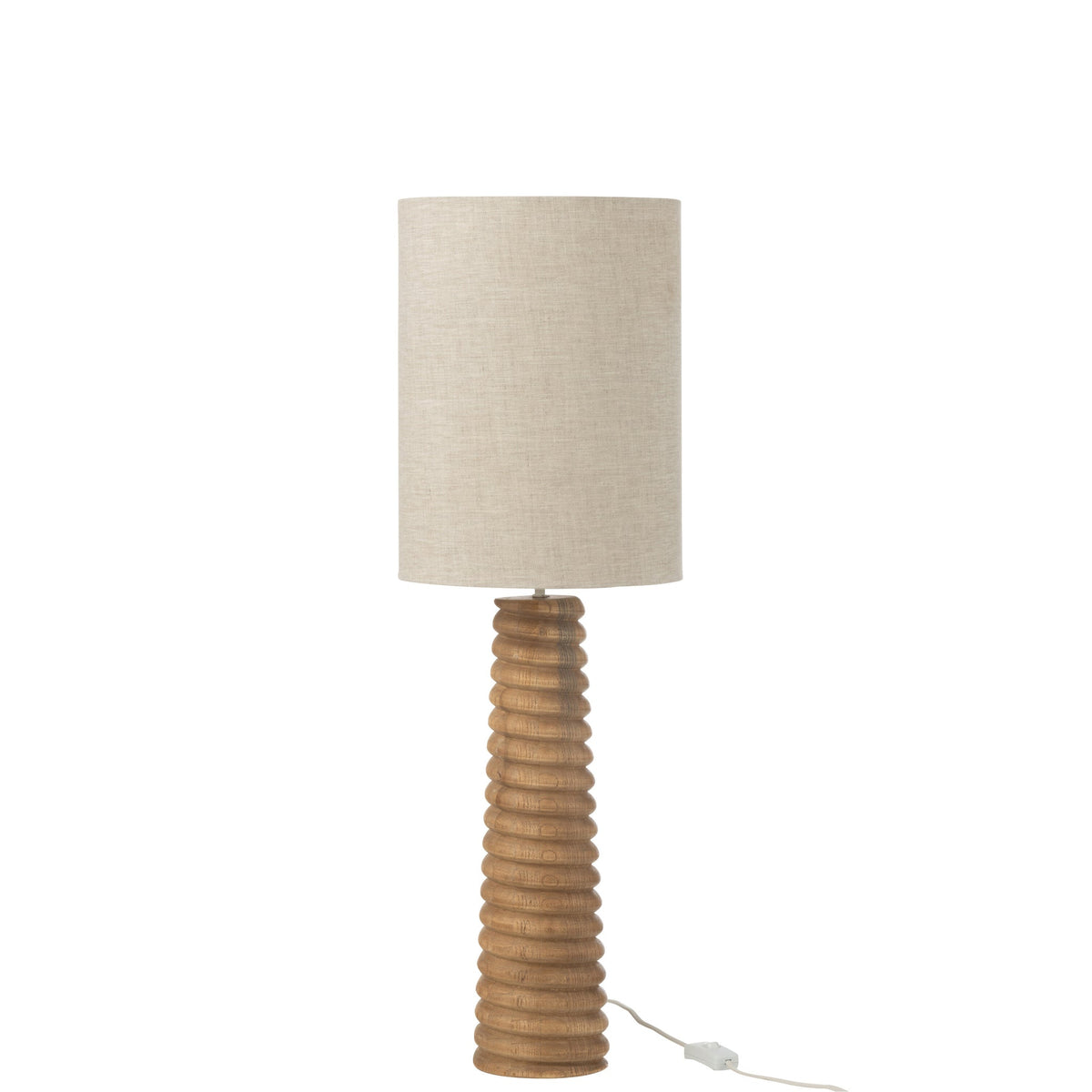 Tafellamp Schroefdraad Hout Naturel Grijs J-Line