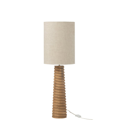 Tafellamp Schroefdraad Hout Naturel Grijs J-Line
