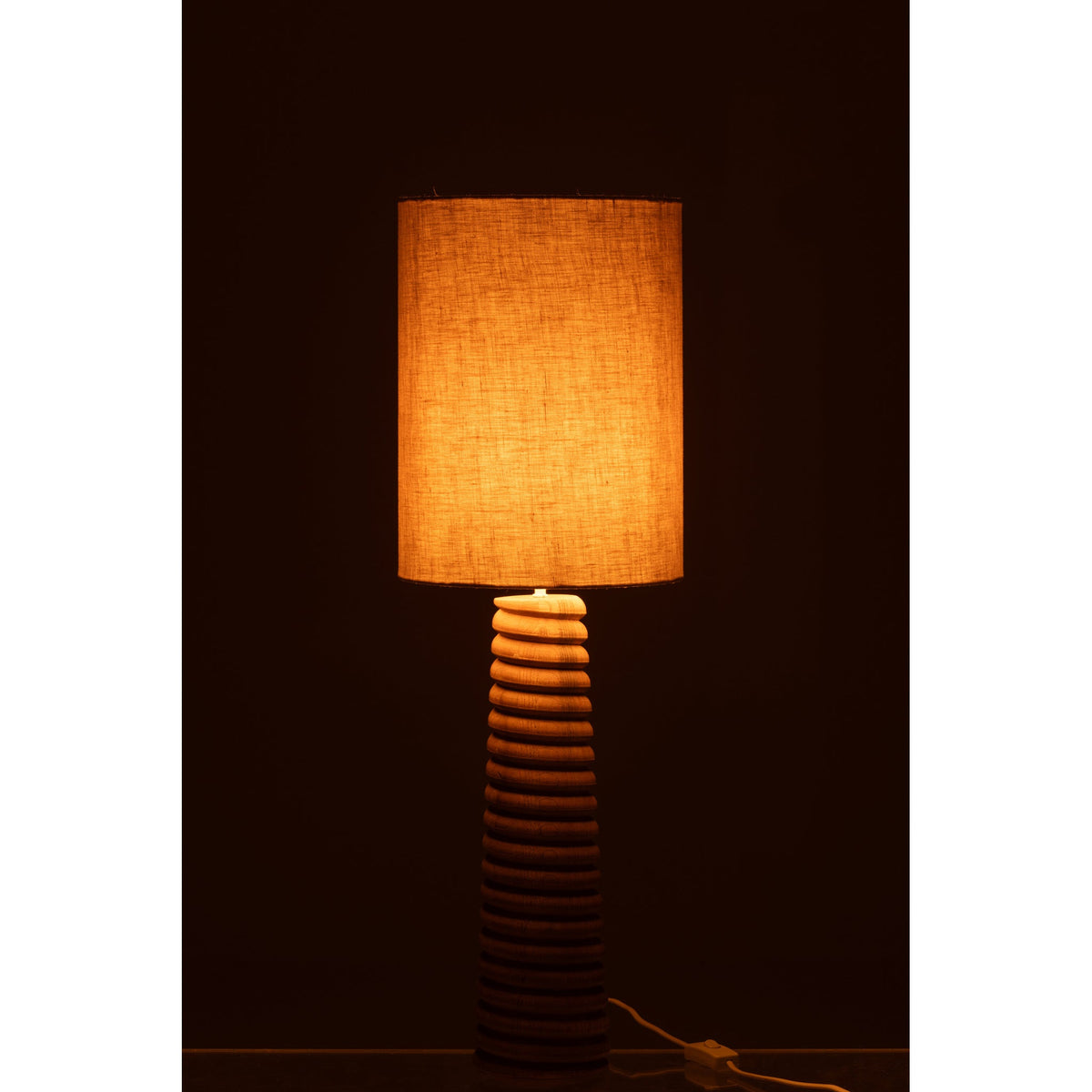 Tafellamp Schroefdraad Hout Naturel Grijs J-Line
