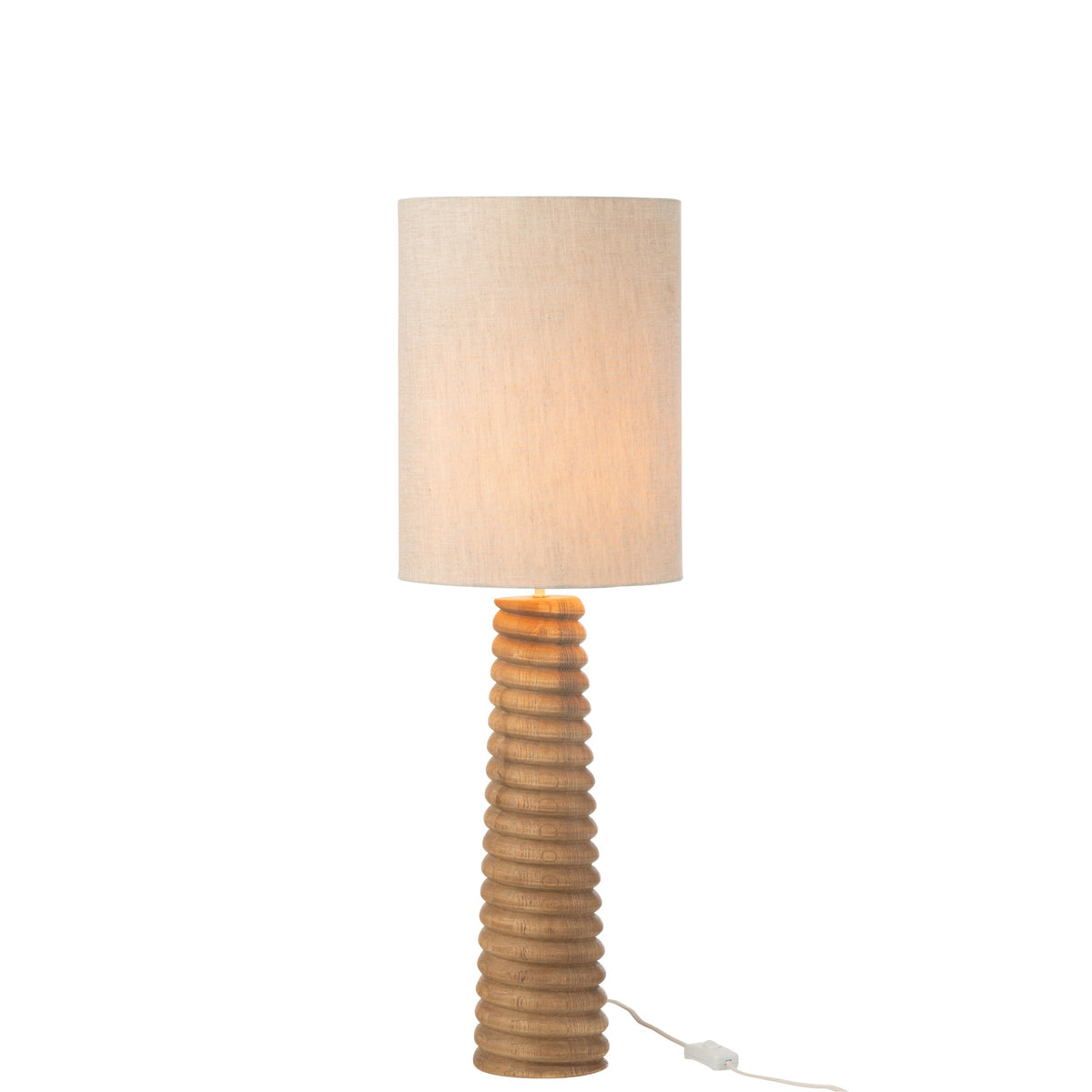 Tafellamp Schroefdraad Hout Naturel Grijs J-Line