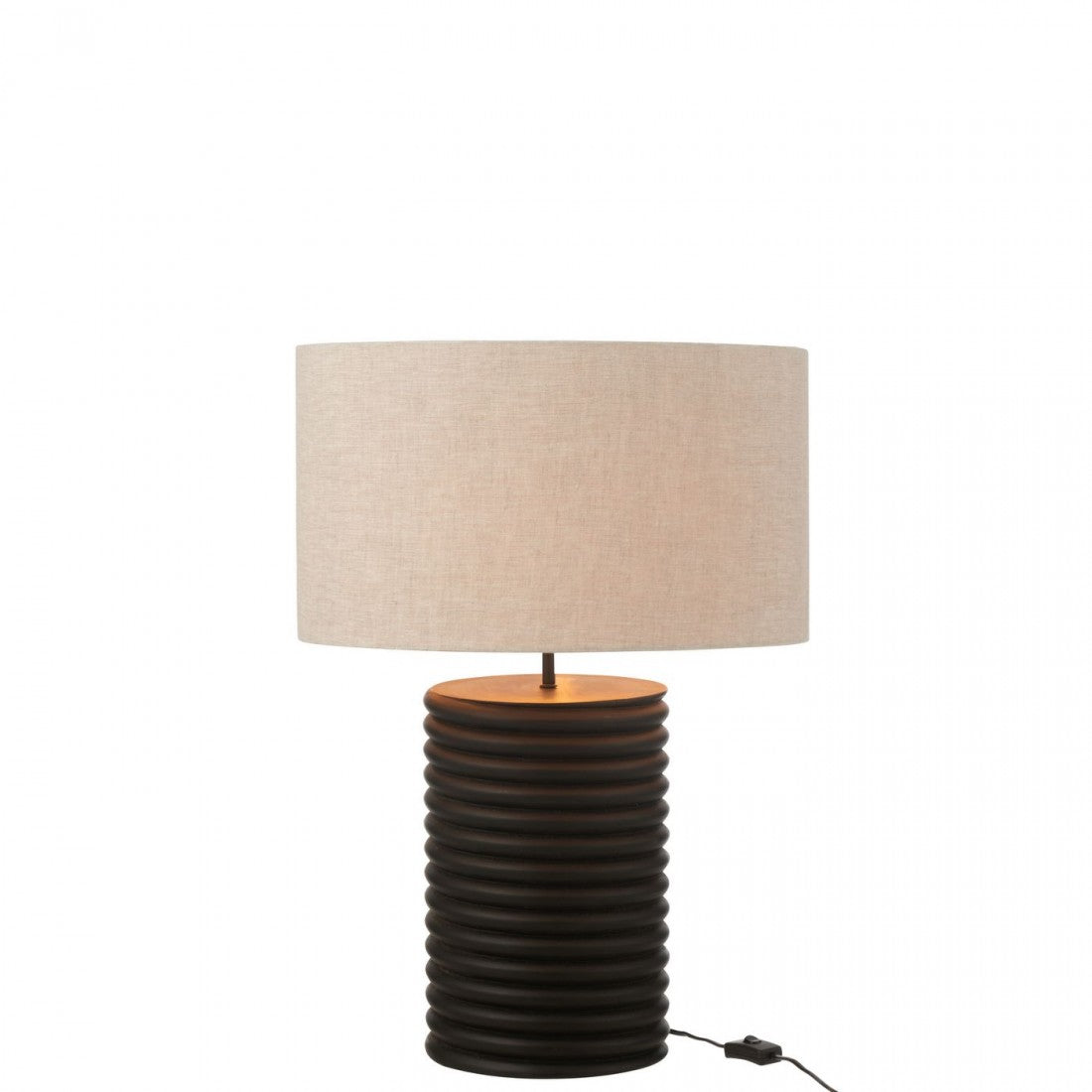 Tafellamp Schroefdraad Wijd Ailanthus Hout Zwart/Grijs J-Line