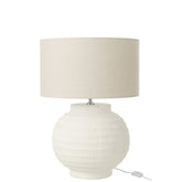 Tafellamp Terracotta Wit - Tafellamp - J-Line - livinglovely.nl