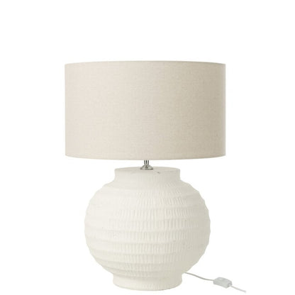 Tafellamp Terracotta Wit - Tafellamp - J-Line - livinglovely.nl