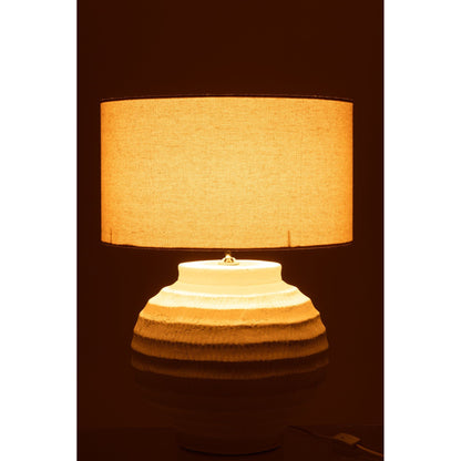 Tafellamp Terracotta Wit J-Line
