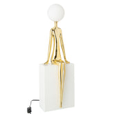 Tafellamp Zittend Silhouet Metaal Goud/Wit J-Line