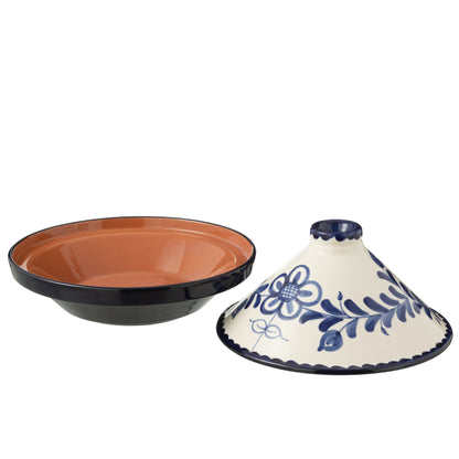 Tagine Granada Motief Cobalt Blauw/Wit Keramiek J-Line
