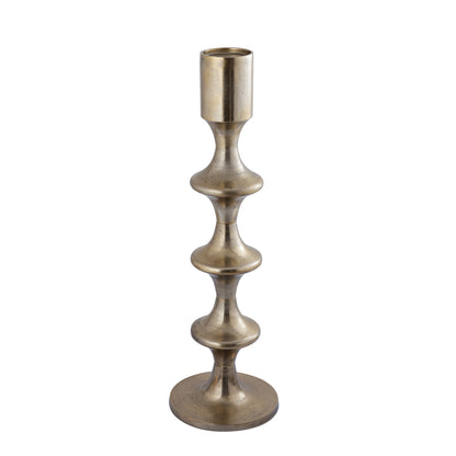 Taika Gold alu round Kandelaar tabs hoog 92cm PTMD - Kandelaar - PTMD - livinglovely.nl