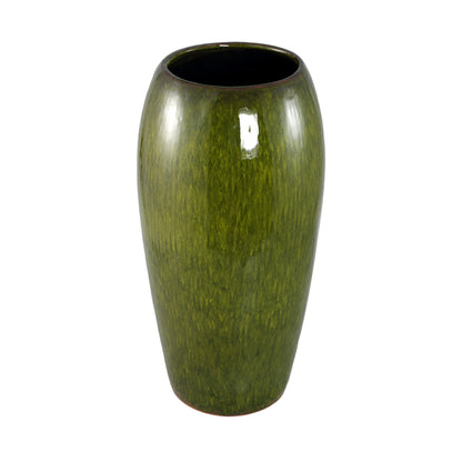 Tamica Dark Green Ceramic Pot L van PTMD, detail van de gladde donkergroene keramiekafwerking