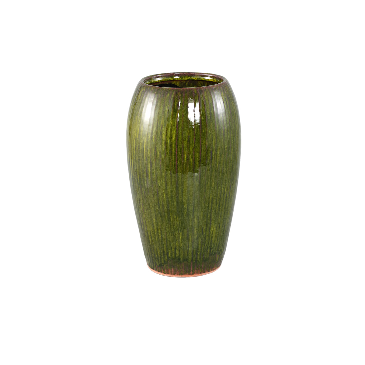 Tamica Dark Green Ceramic Pot S van PTMD, kleine donkergroene keramieken pot op witte achtergrond