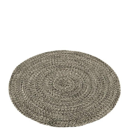 Tapijt Miami Outdoor Polyester Zwart/Wit Small - Buiten-divers - J-Line - livinglovely.nl