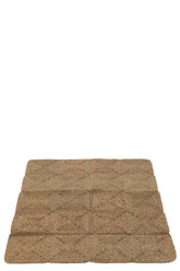 Tapijt Vierkanten Geweven Touw Plastiek Naturel - Buiten-divers - J-Line - livinglovely.nl