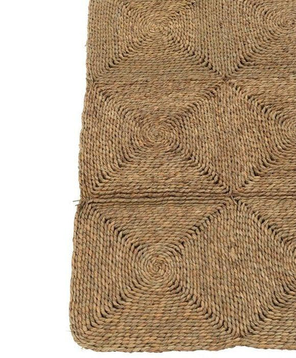 Tapijt Vierkanten Geweven Touw Plastiek Naturel - Buiten-divers - J-Line - livinglovely.nl