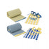 Tas + Strandlaken Dolce Vita Katoen Blauw/Geel Set van 2 - Tas - J-Line - livinglovely.nl