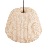 Bovenaanzicht Tayma hanglamp L van PTMD, katoenen streepkap met centraal ophangpunt