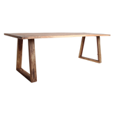 Farmwood eettafel van Raw Materials, 180 cm lang in FSC gerecycled teakhout met schuine poten