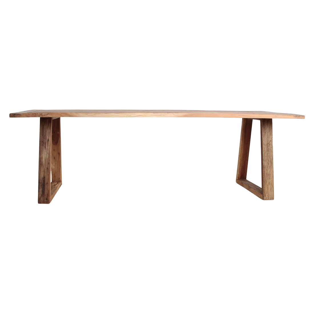 Farmwood eettafel van Raw Materials, detail van de planken in het blad met kleurverschillen