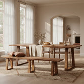 Farmwood eettafel van Raw Materials, eettafel voor vier tot zes personen in warm bruin teak